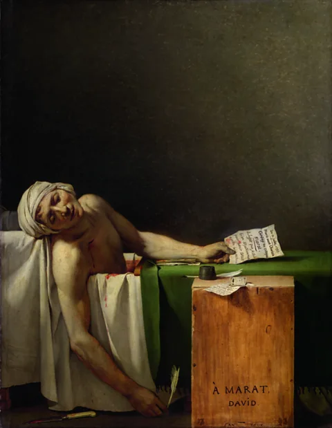 Marat assassiné/Musées royaux des Beaux-Arts de Belgique (Bruxelles David's The Death of Marat is featured in a major exhibition at the Louvre in Paris (Credit: Marat assassiné/Musées royaux des Beaux-Arts de Belgique (Bruxelles)/J Geleyns)